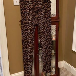 Ladies Leopard Leggings Pants 1X NWOT
